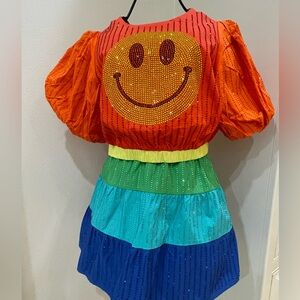 Queen of sparkles complete set. Size small top and extra small bottoms.